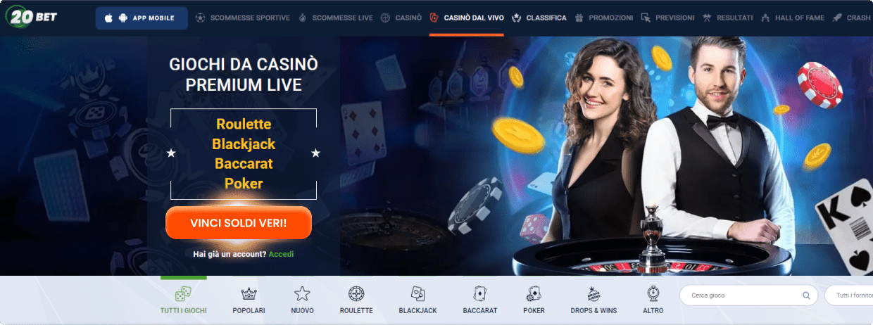 20bet Roulette Blackjack Poker